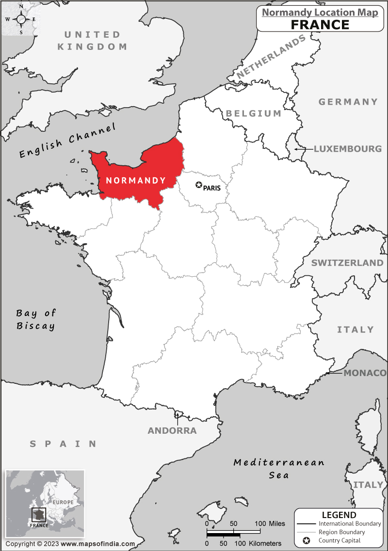 normandy location map
